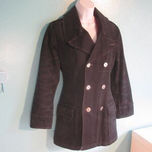 G Star Raw Womens Blue Wool & Denim P Coat Size S